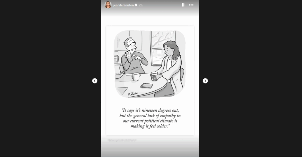 Aniston Instagram Story