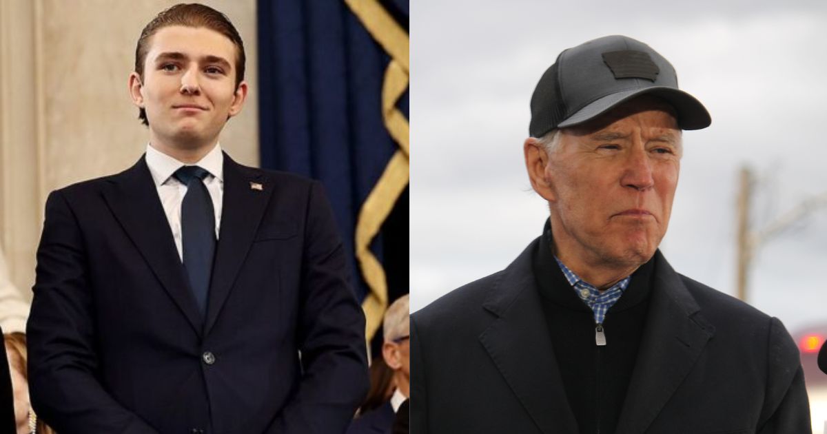 Barron Trump attends his father Donald Trump’s second inauguration as the 47th President of the United States. (Image Credit: DailyMail/X.Com). Joe Biden speaks at a rally outside his campaign office in Council Bluffs, Iowa, on November 30, 2019- (via Flickr).