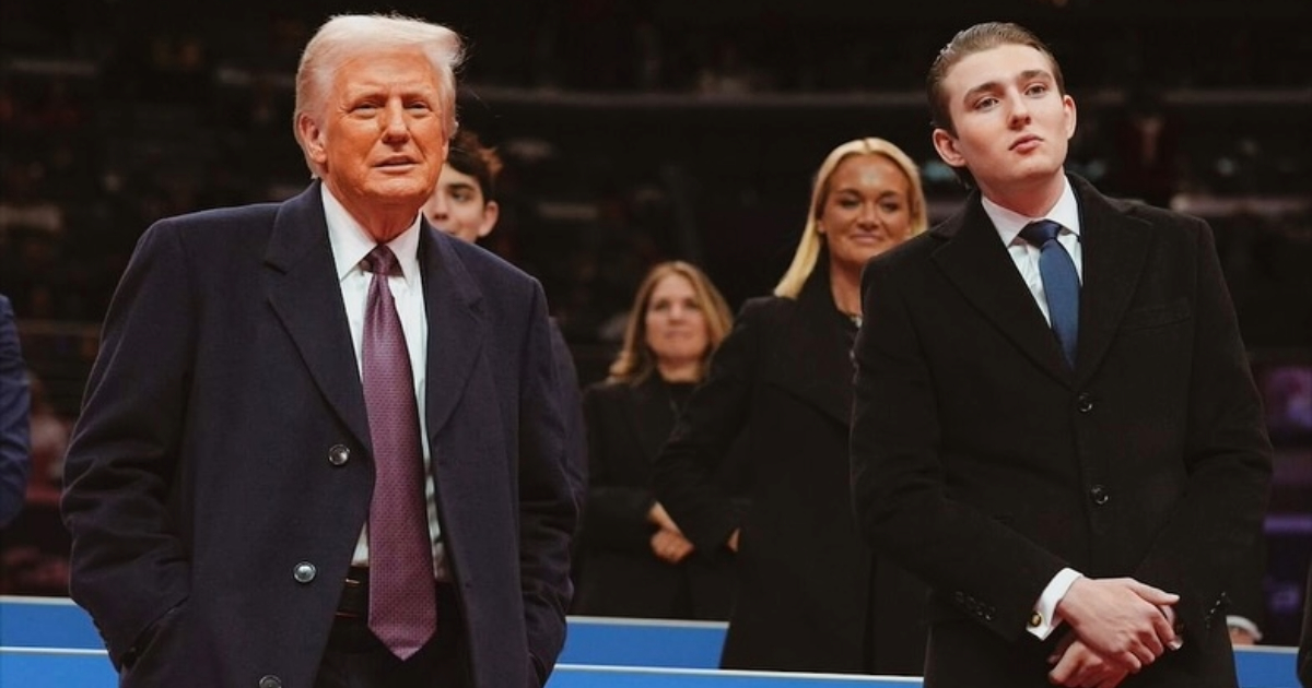 President Donald Trump and Barron Trump