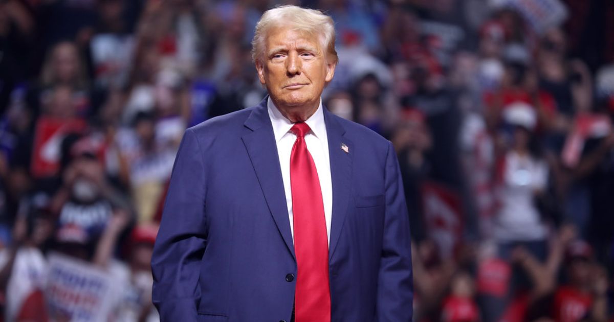 Donald Trump at a rally in Arizona