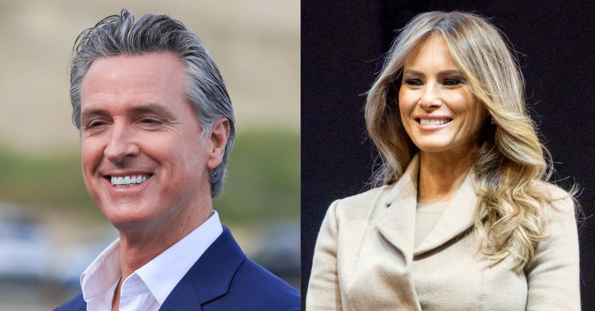 Gavin Newsom and Melania Trump