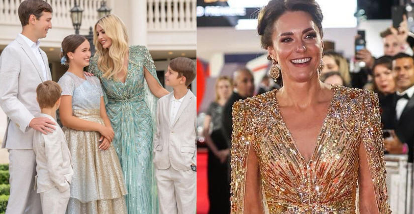 Ivanka Trump and Princess Kate in glittering gowns.