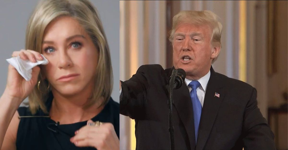 Jennifer Aniston and American President Donald Trump