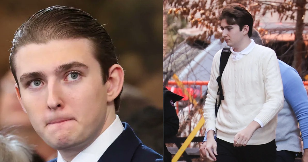 Barron Trump not allowed to join NYU basketball game.