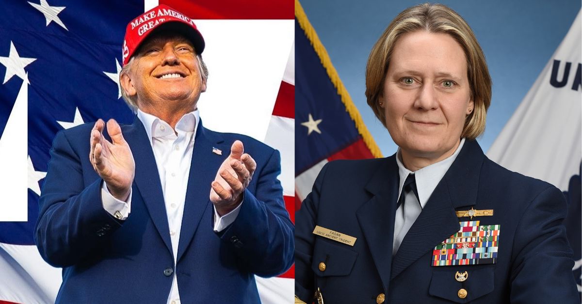 President Donald Trump and Linda Fagan