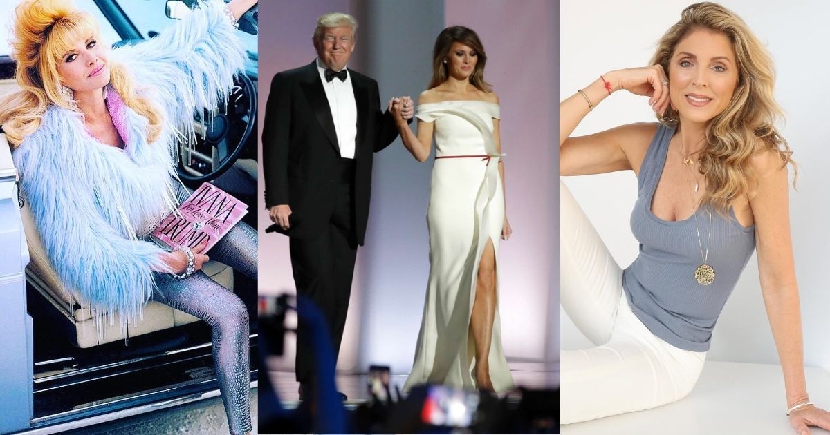 Donald Trump with Melania Trump, Ivana Trump and Marla Maples