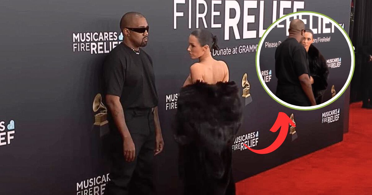 Kanye West and Bianca Censori at Grammy Awards 2025