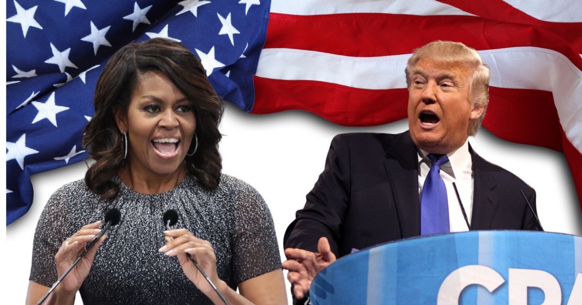 Michelle Obama and Donald Trump