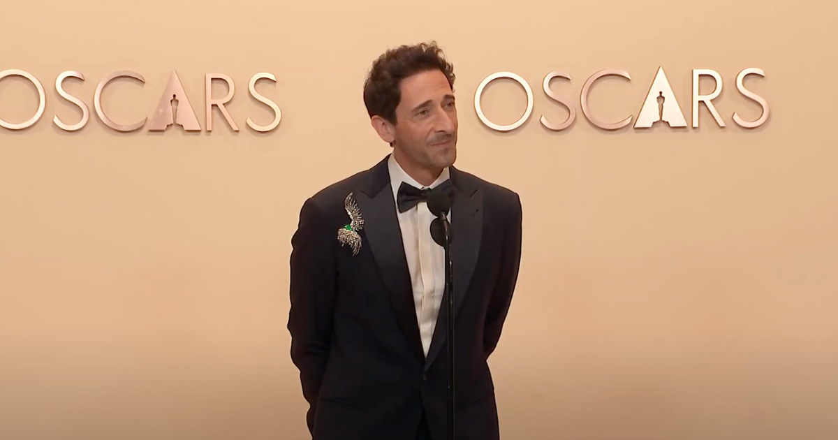 Adrien Brody at the 2025 Oscars