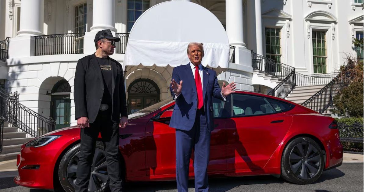 Trump Rages on Violence Against Elon Musk's Tesla