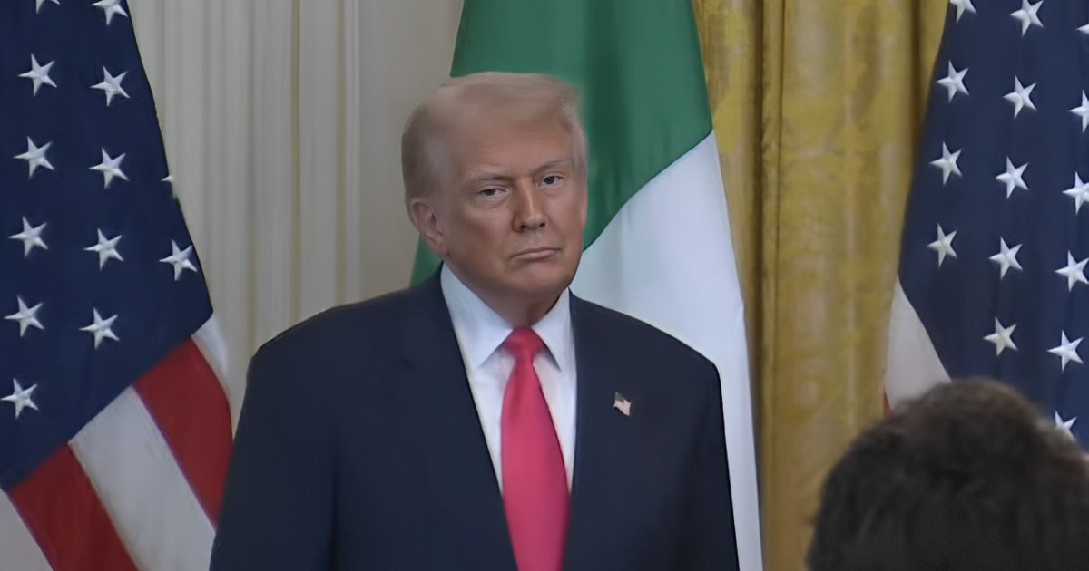 Donald Trump at the 2025 St. Patrick's Day event