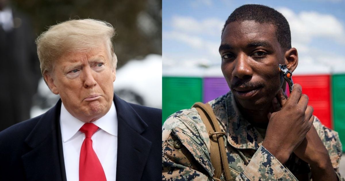 Donald Trump and black marines