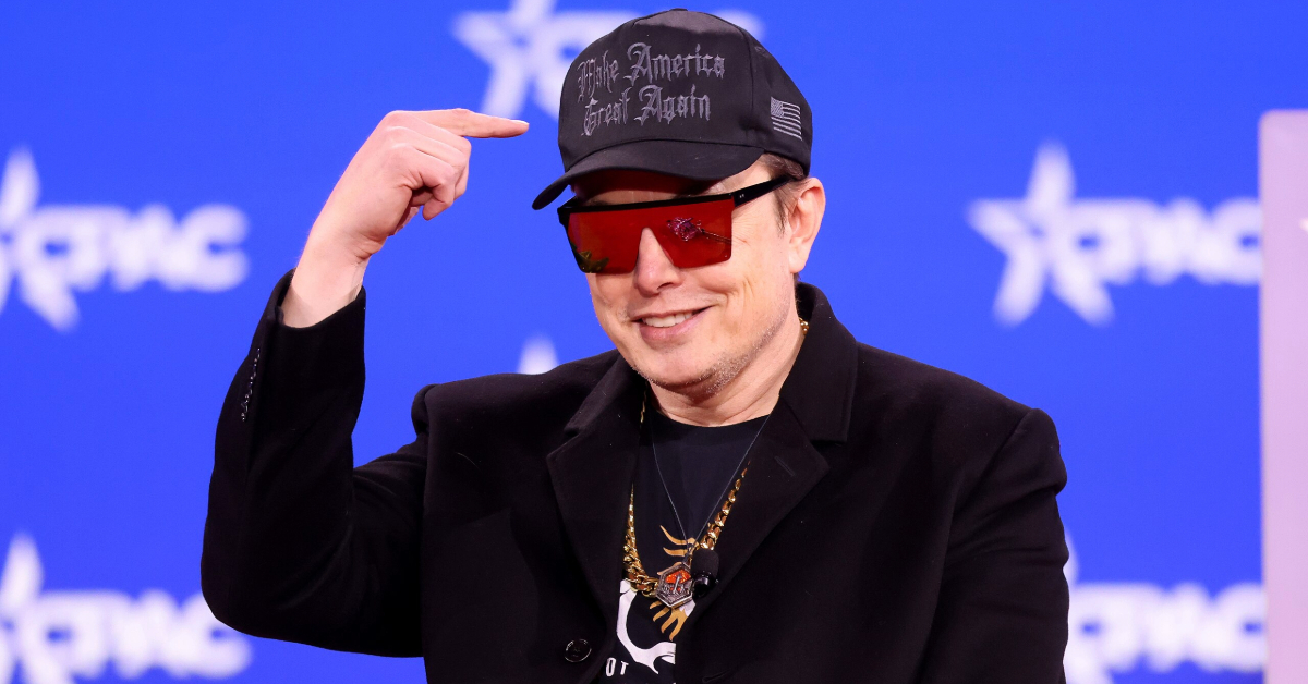 Elon Musk speaking at the 2025 Conservative Political Action Conference.
