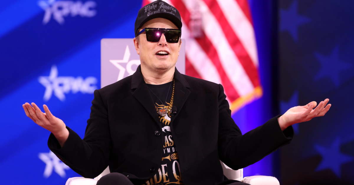 Elon Musk speaking at the 2025 Conservative Political Action Conference