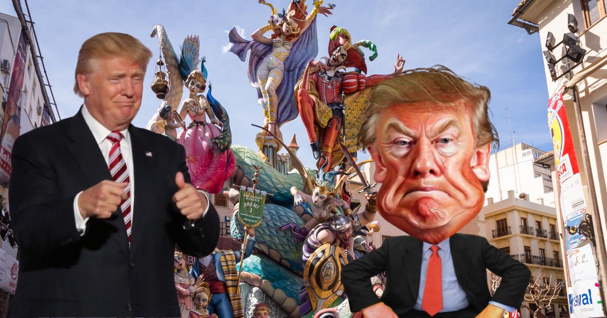 Outrageous Trump Caricatures Set for Fiery End at Spain’s Iconic Fallas Celebration! Images via Wikimedia Commons