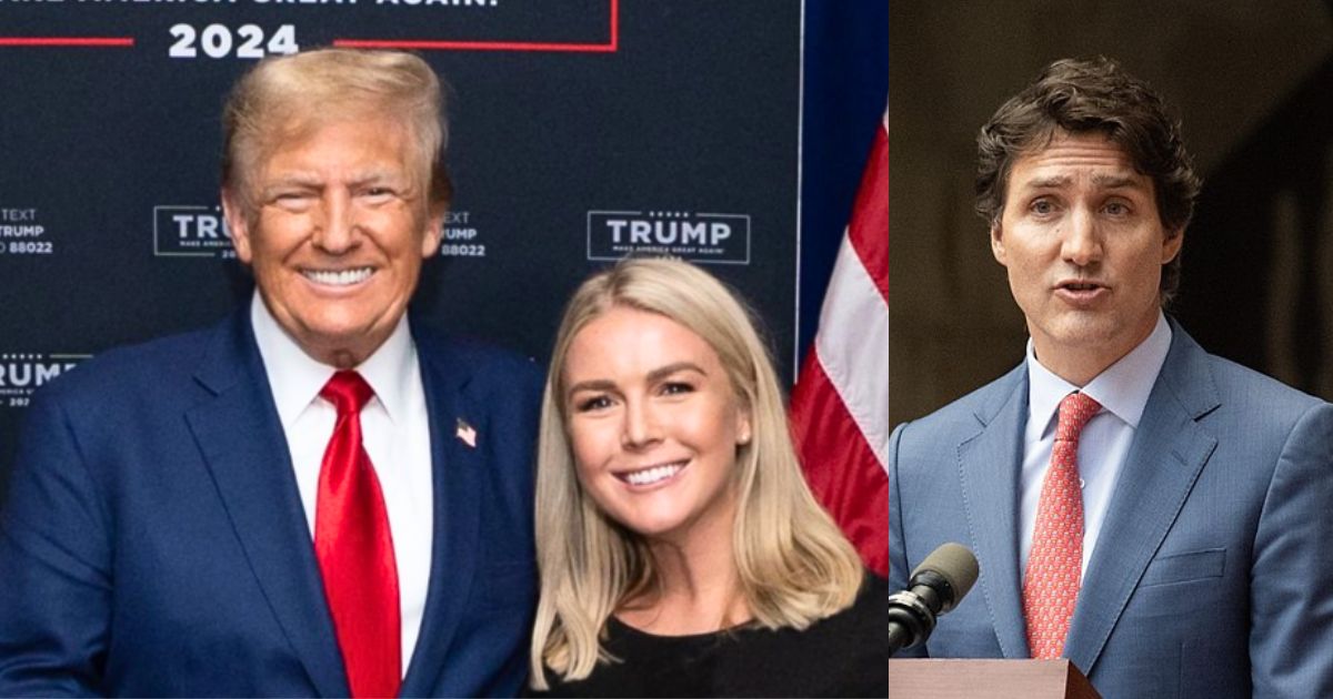 Donald Trump, Karoline Leavitt and Justin Trudeau