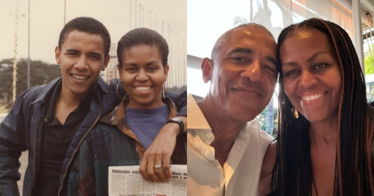 Barack and Michelle Obama - Then vs Now (Instagram|@barackobama) and (Instagram|@ michelleobama)