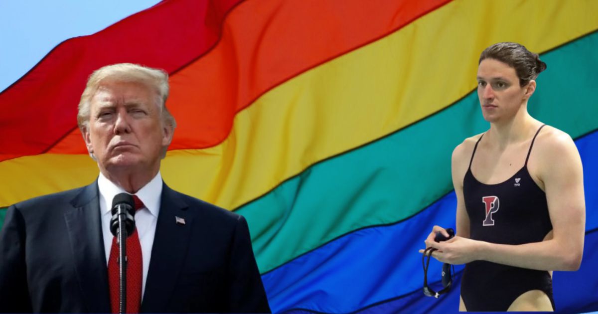 Donald Trump (via Flickr) trans swimmer Lia Thomas (Instagram: -Instagram|@