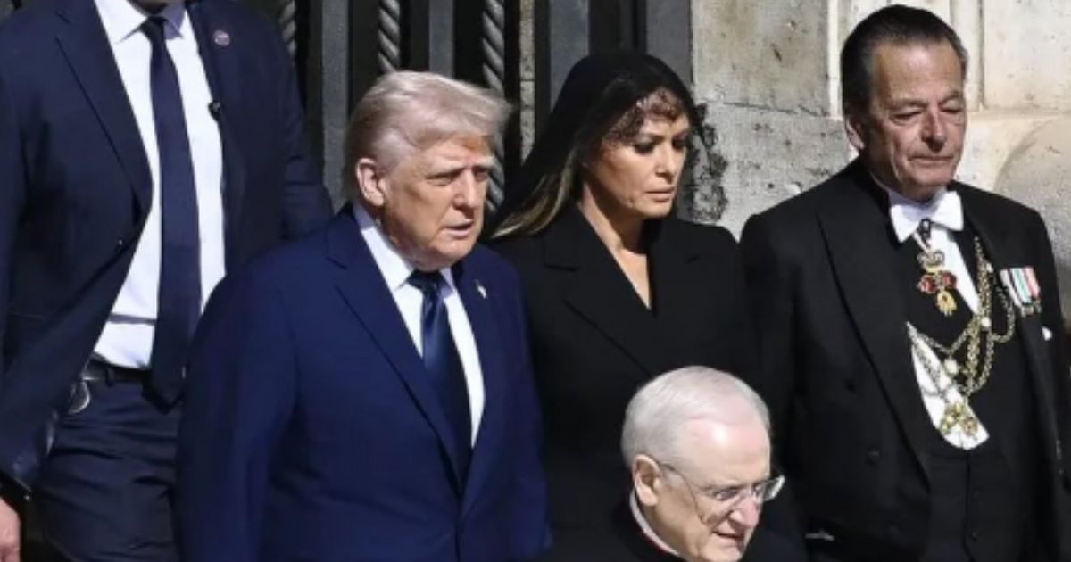 Donald Trump and Melania Trump at the funeral of Pope Francis in St. Peter’s Square in Vatican, 2025. (Instagram|@melaniatrumpworld)