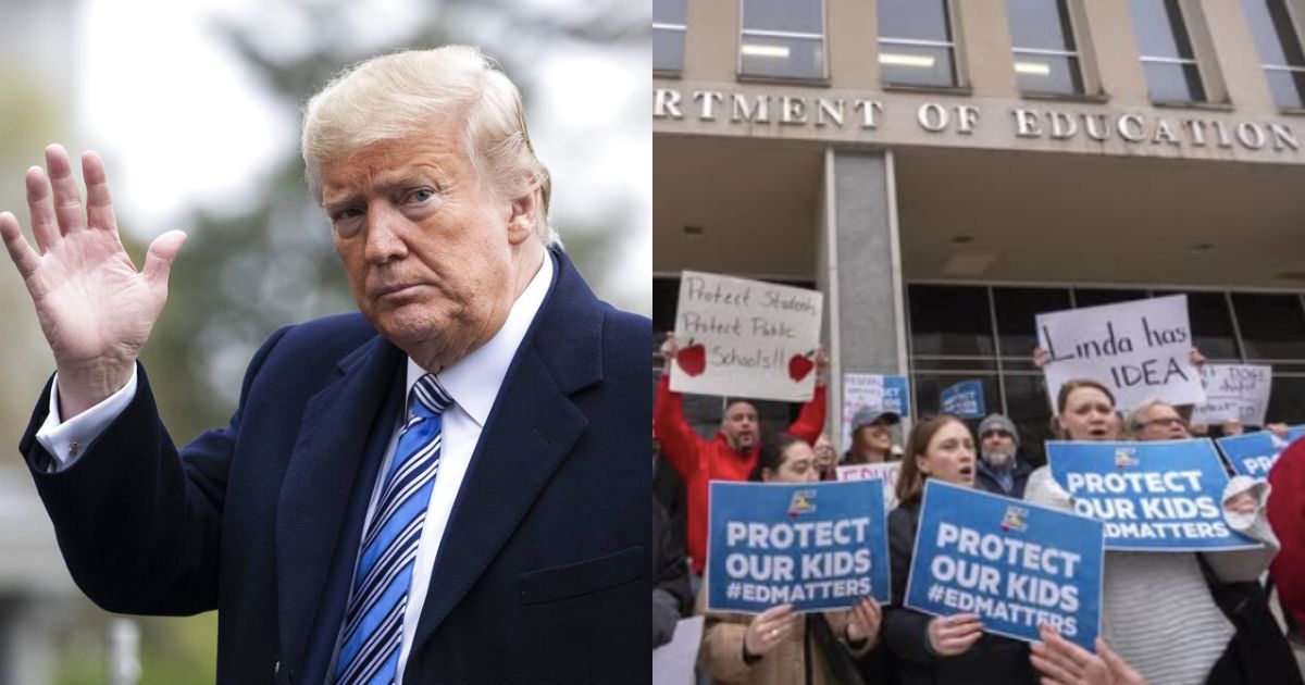 Donald Trump (Credits: AP via Flickr). Parents of children with disabilities advocating for their rights. (Credits: Instagram | @csea_now).