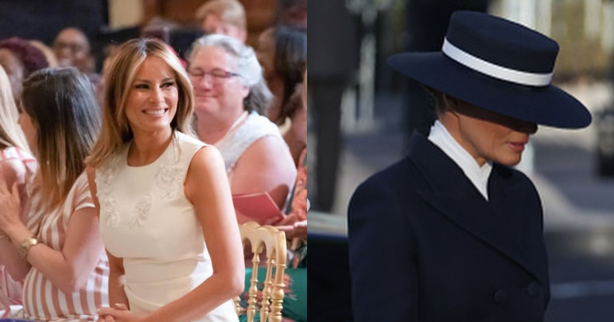 First Lady Melania Trump slaying her fashion game Photo collage credits: Instagram | @melaniatrumpstyle (left) and @ericjavit (right)