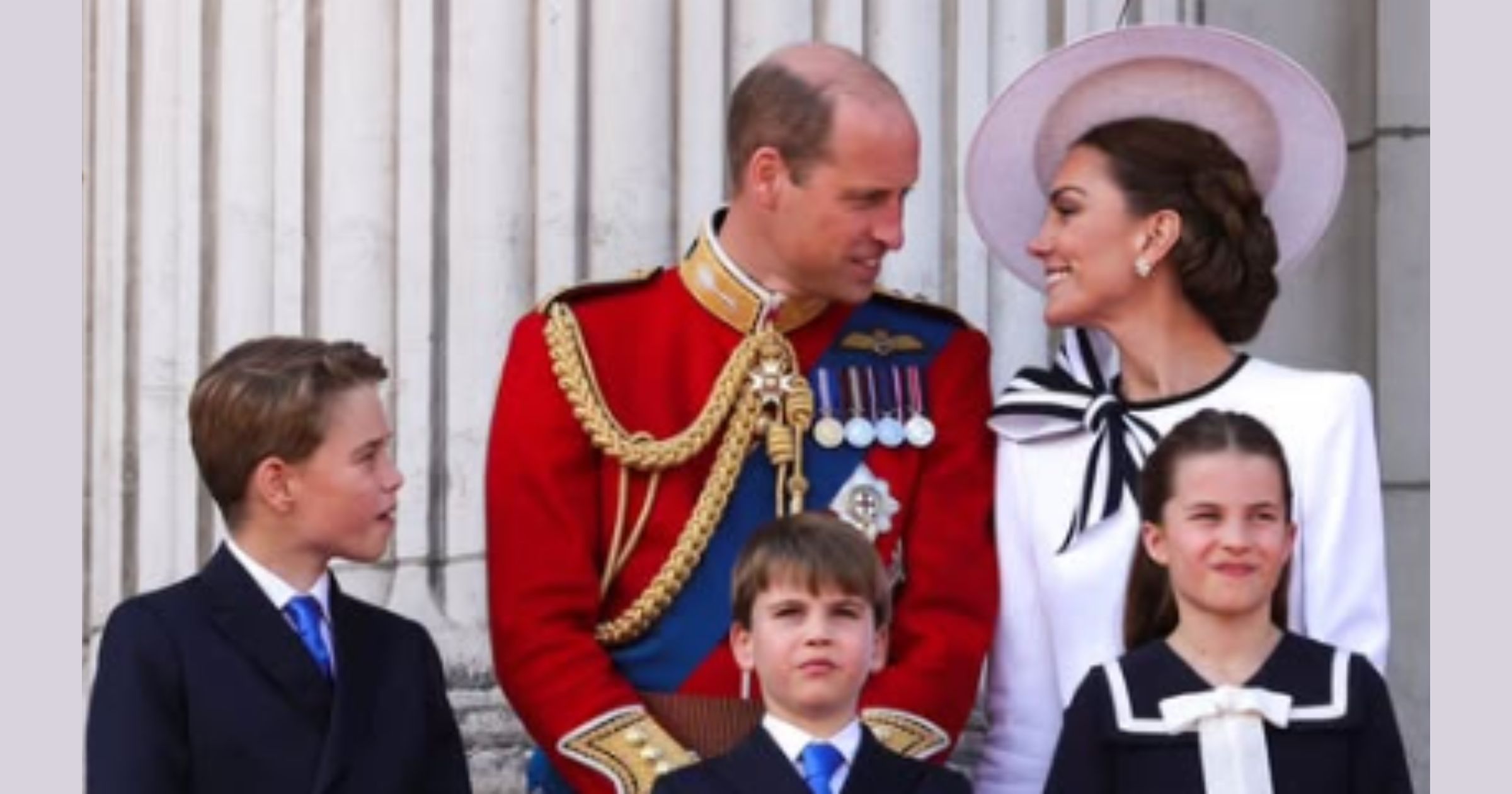 Prince William and Kate Middleton with their family