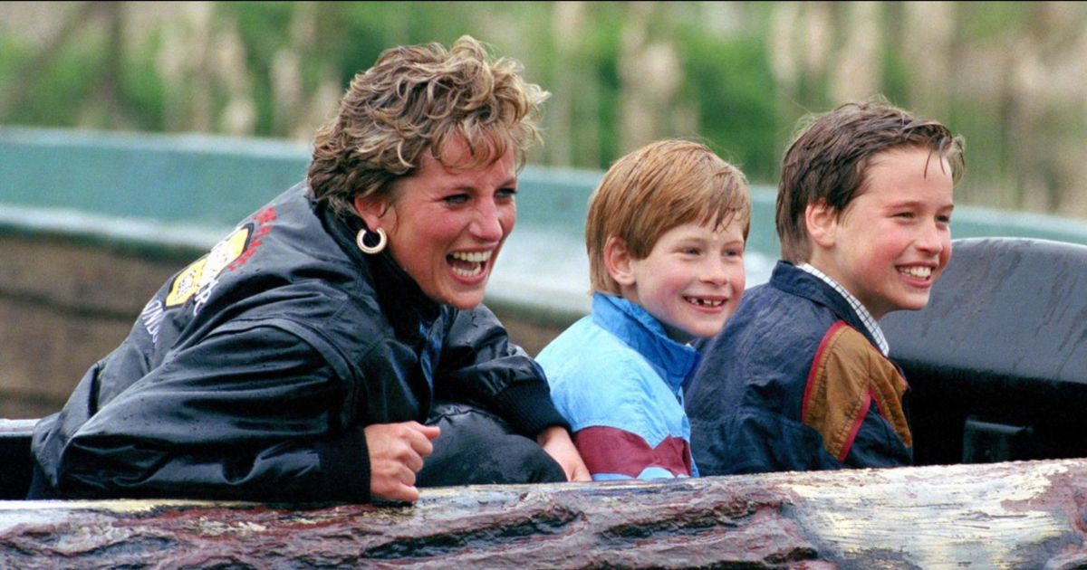 Princess DIana with Harry and William