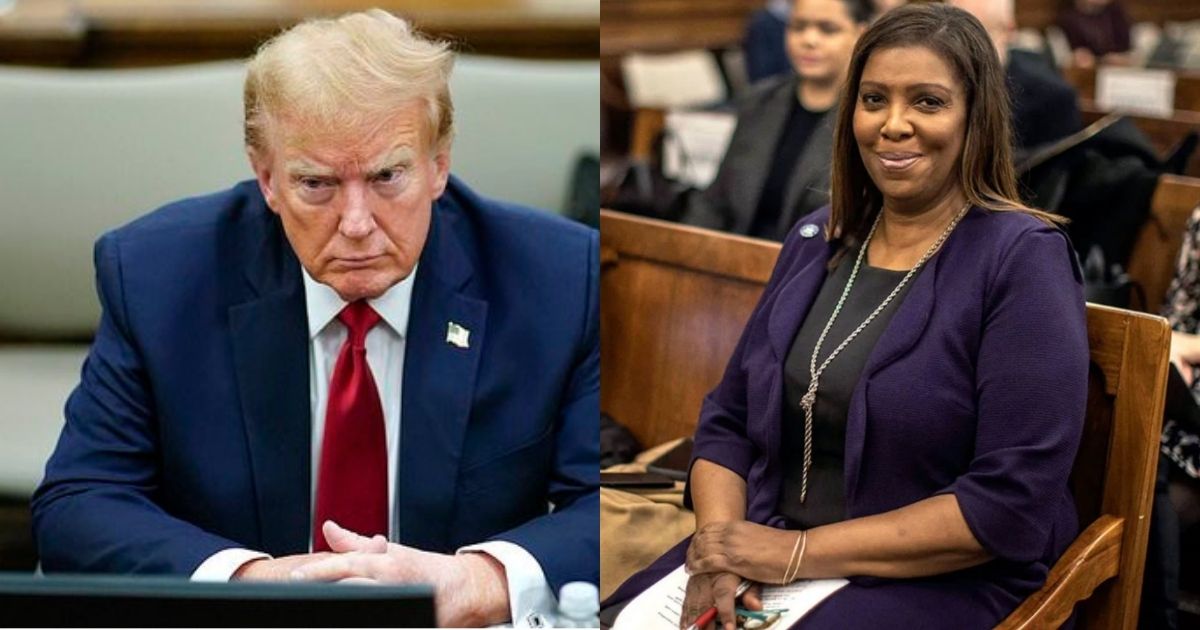 Letitia James and Donald Trump