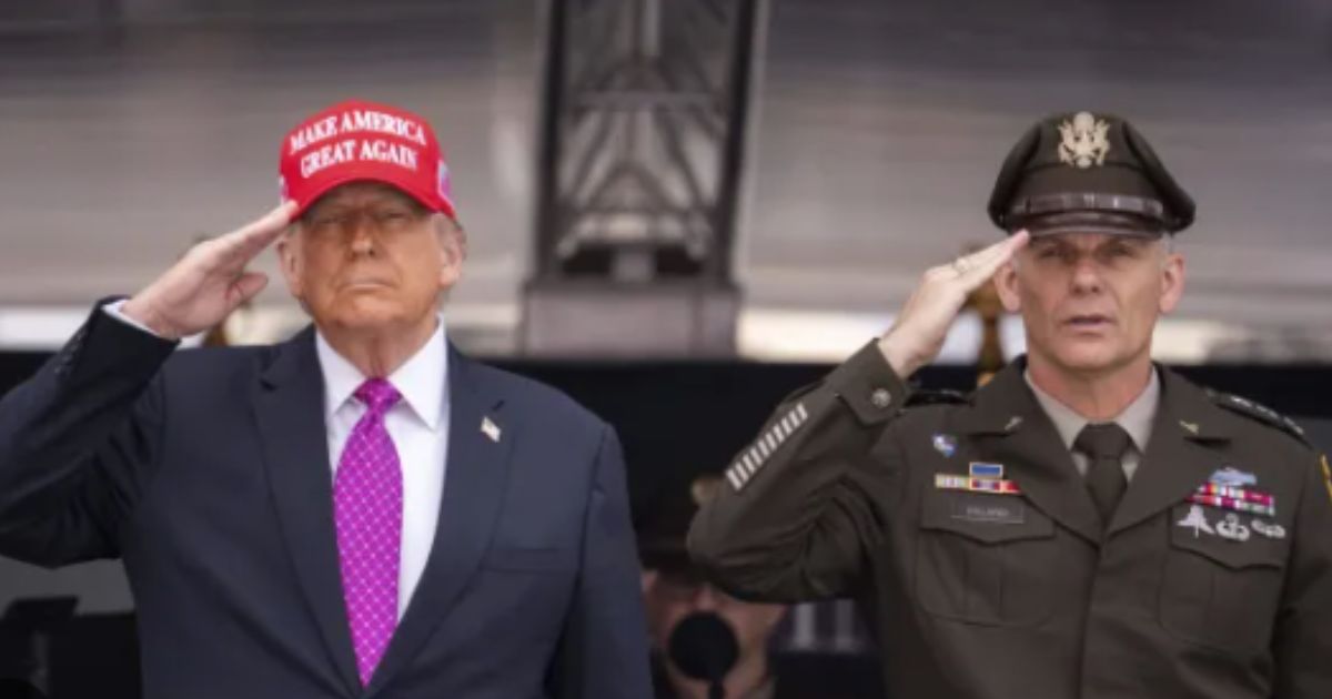 Trump disrespectfully forgets to salute the cadets
