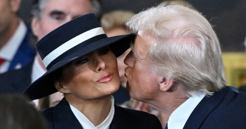 Donald and Melania Trump at Presidential inauguration