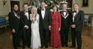 First Lady Laura Bush With President George W, Bush, Dolly Parton, and Others