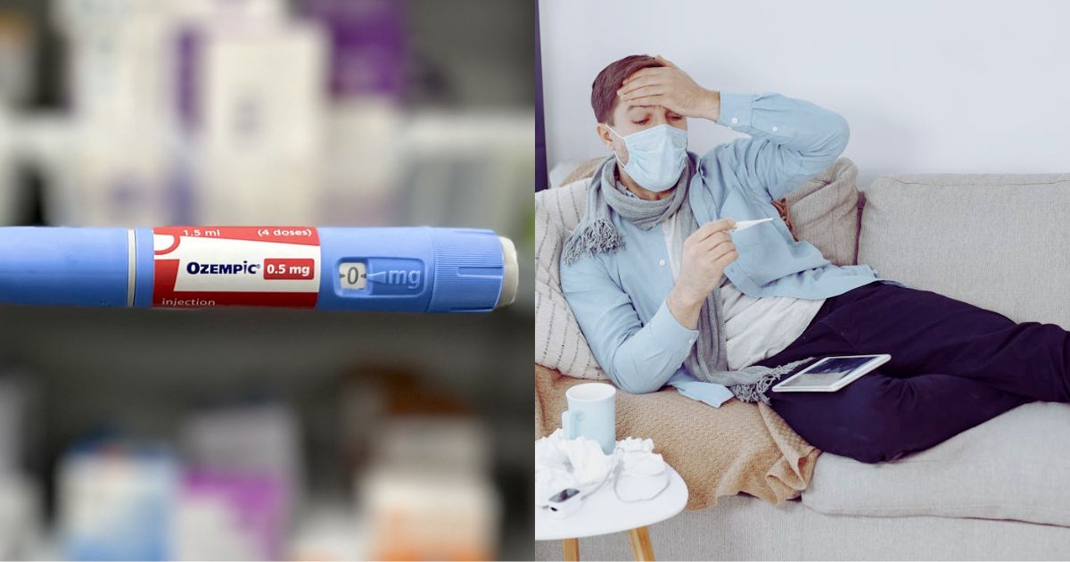 Ozempic Side Effects Raise Safety Concerns Left: Pharmacist holding Ozempic weight loss pen – Image by Chemist4U, uploaded via Flickr Right: Man appearing unwell—Image by Gustavo Fring, via Pexels