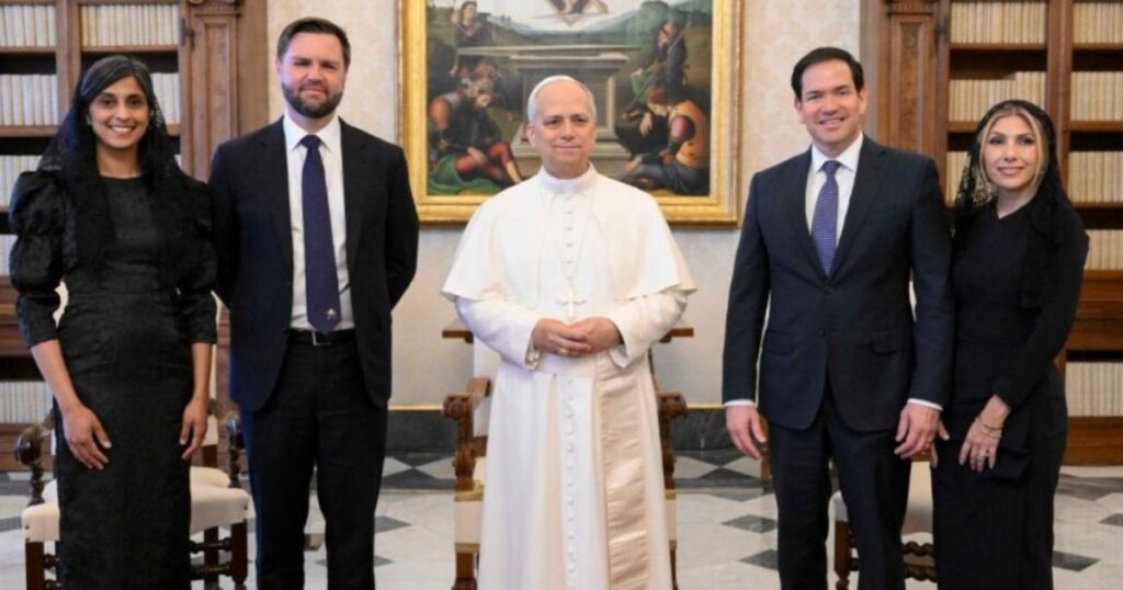 JD Vance and Pope with rubio