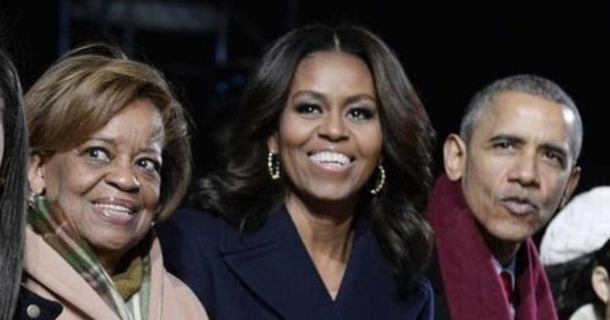 Michelle Obama with Mother Marian Robinson and Husband Barack Obama