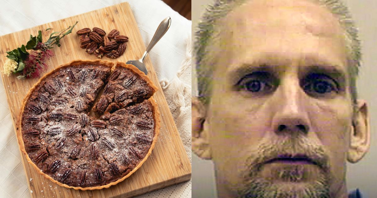 Pecan Pie (uploaded by Regina Ferraz- via Pexels) and death row inmate Wesley Ira Purkey- (Instagram|@unilad)