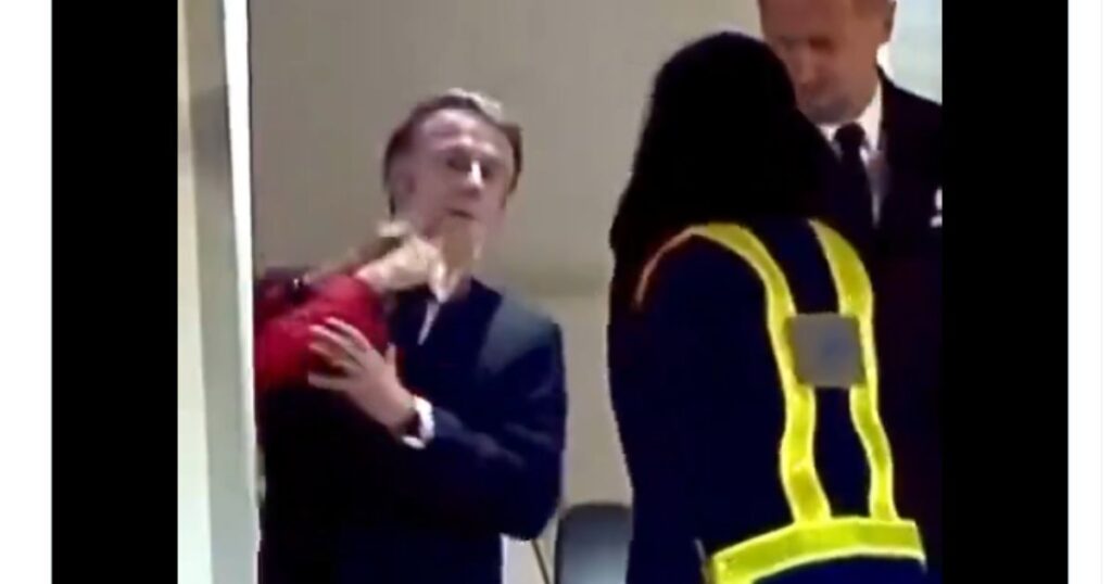 The Moment When Macron's Wife 'Shoved' Him