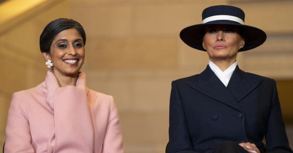 Usha Vance and Melania Trump at Trump's inauguration event