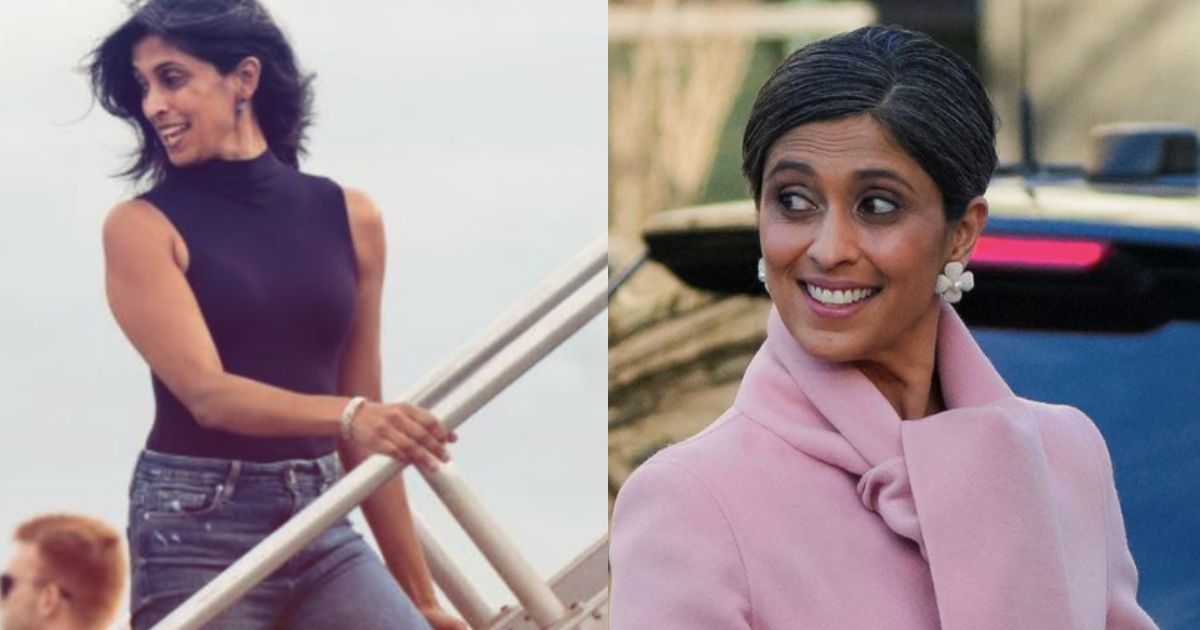 Usha Vance Before Becoming Second Lady (L) – @ushavancestyle | Instagram | Usha Vance As Second Lady (R) – @danalynnrutherford | Instagram