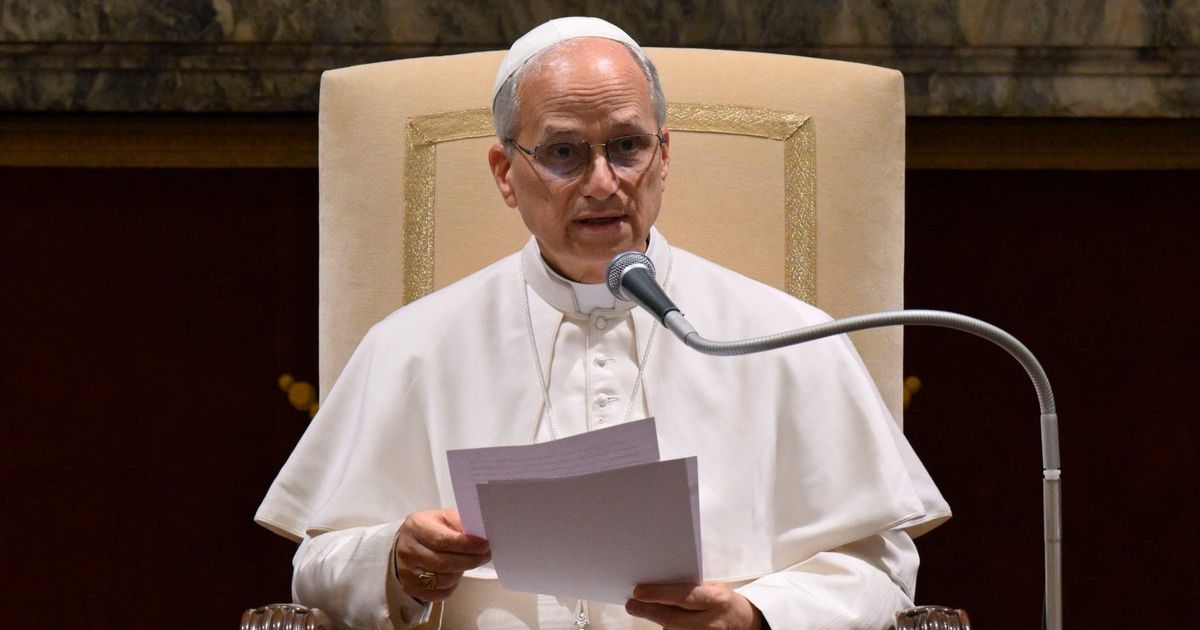 pope leo during holy see address
