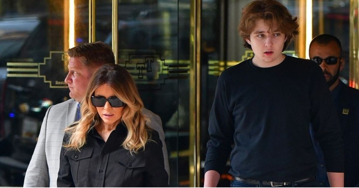 Melania with teenage Barron