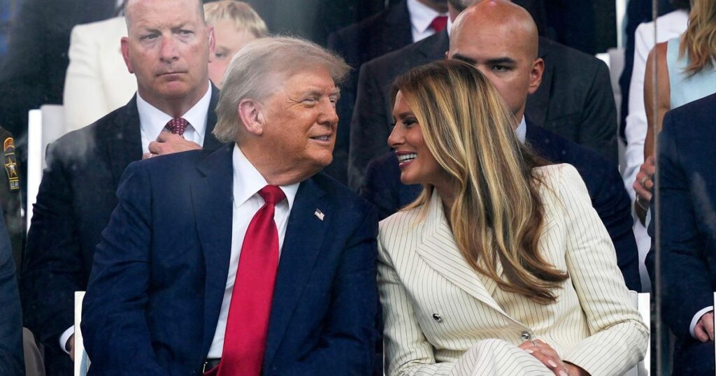 Donald Trump and Melania Trump at the Parade