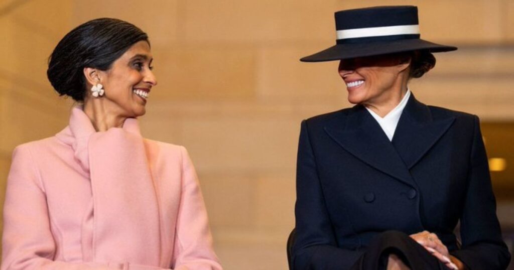 First Lady Melania Trump and Second Lady Usha Vance