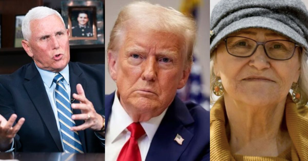 (From left to right) Mike Pence—Credit: The Hill via X, Donald Trump – @lordvictor via X.com, Pamela Hemphill—@theblkdaily | Instagram