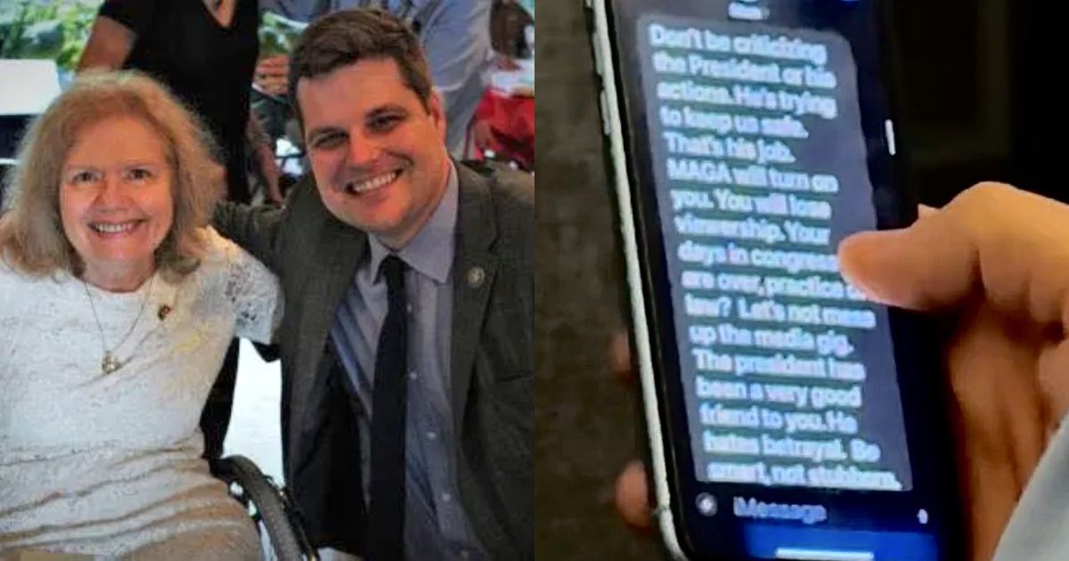 Matt Gaetz's Mom Gives Him Advice on How to Deal With Donald Trump
