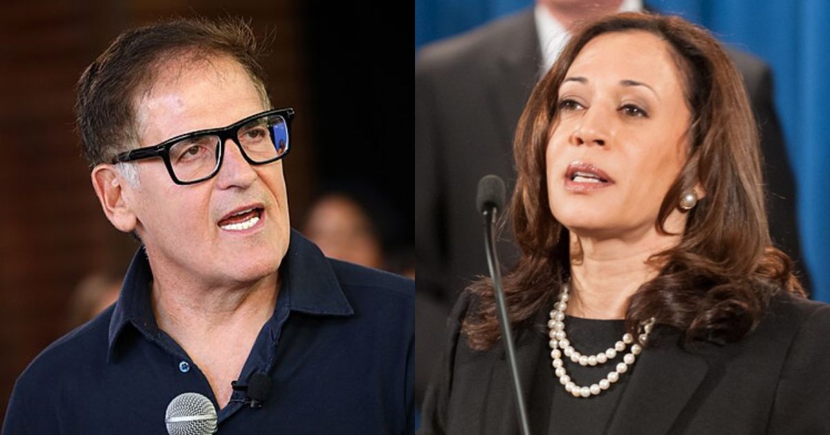 Mark Cuban and Kamala Harris