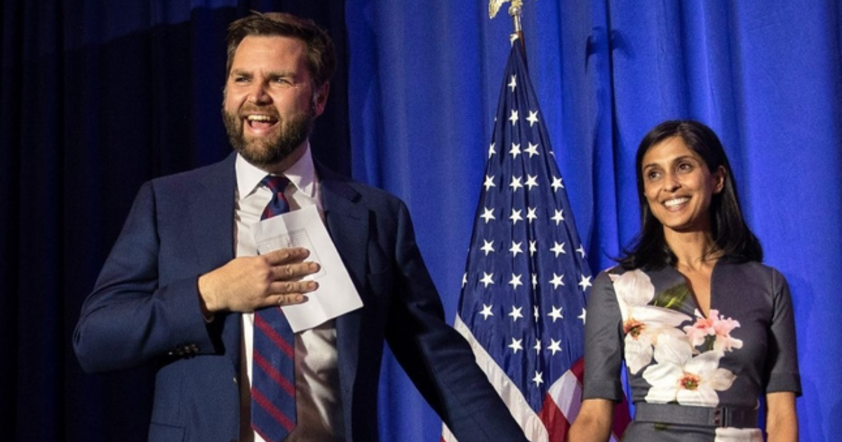 Second Lady Usha and VP JD Vance (Image via Instagram / nytimes)