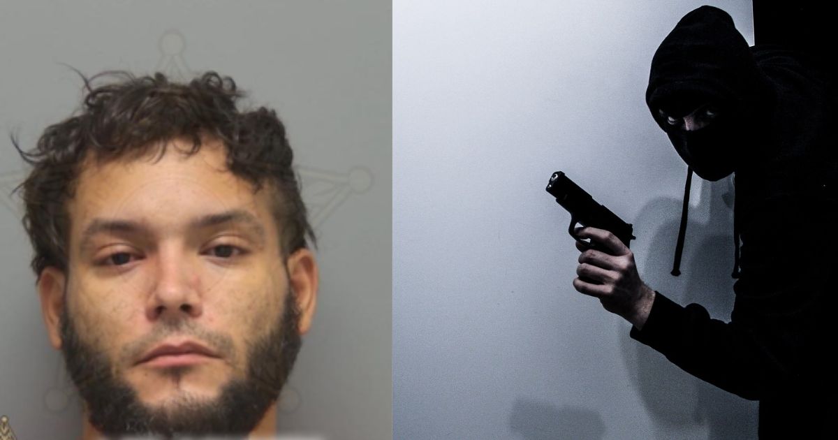 Arrested suspect in Florida Nicholas Flores ( left- @GCNNow |X.com) and (right- Image via Needpix.com)