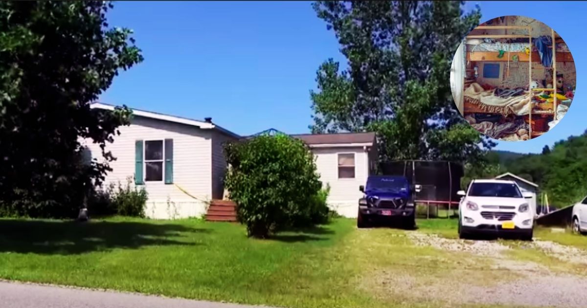 Dominic and Zoe Zunga's house in Freedom Township where the children were abused. ( picture of the house from : WJAC via YouTube) and ( picture of the messy room via StockCake).