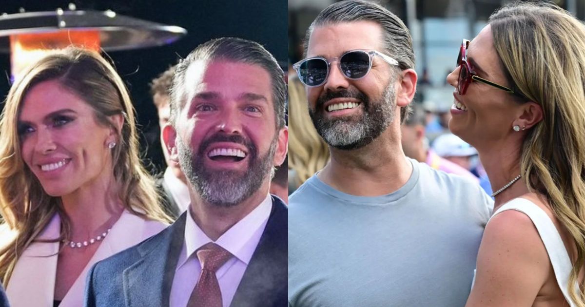 Donald Trump Jr. and Bettina Anderson seen together in a candid moment. Credits- Revista ¡HOLA! (@holamexico on X) | Page Six (@PageSix on X).