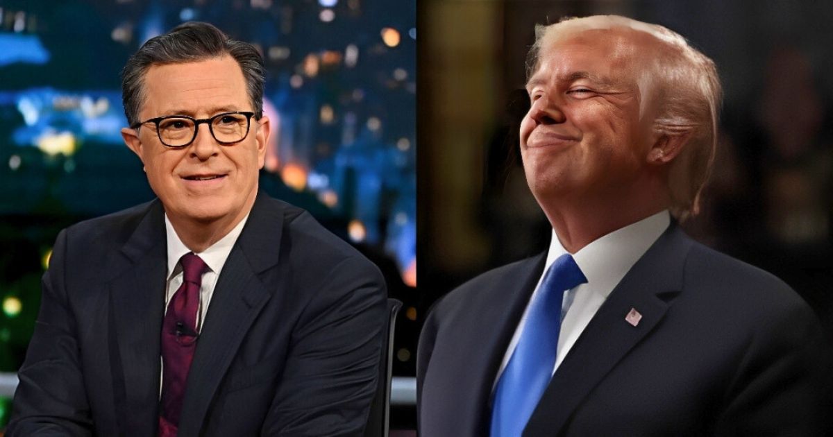 President Donald Trump reacts to Stephen Colbert’s cancellation as he reignites his feud with late-night TV